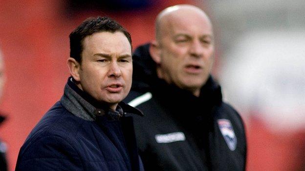 Derek Adams was sent to the stand during Ross County's 2-1 win over St Mirren