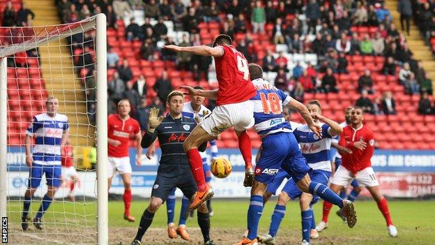 Charlton captain Johnnie Jackson scores the winner against QPR