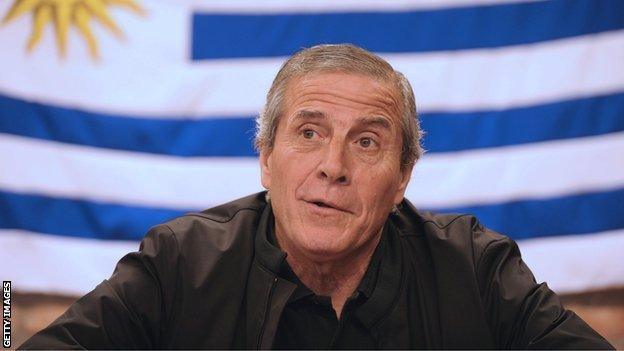 Uruguay coach Oscar Washington Tabarez