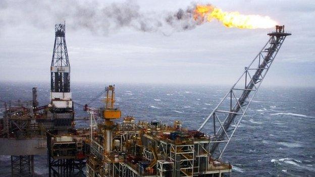 Oil platform in the North Sea