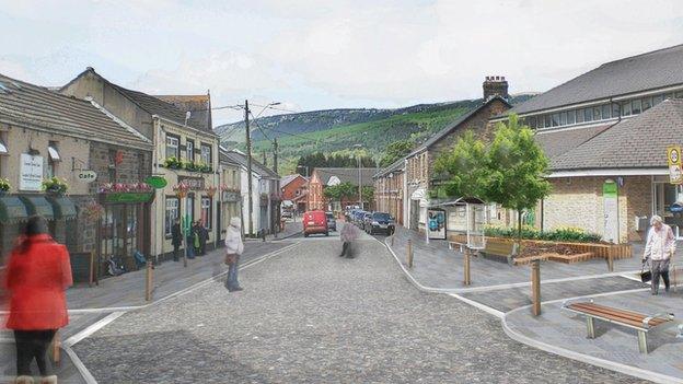 Artist's impression of town