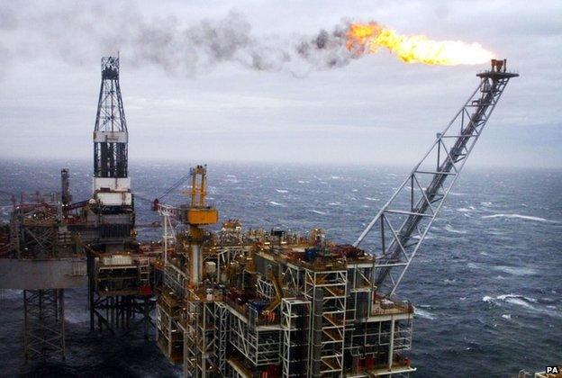 Oil platform in the North Sea