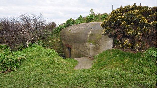 World War Two German bunker near the Halfway, Guernsey