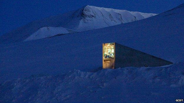 Seed vault entrance (Image: Global Crop Diversity Trust)