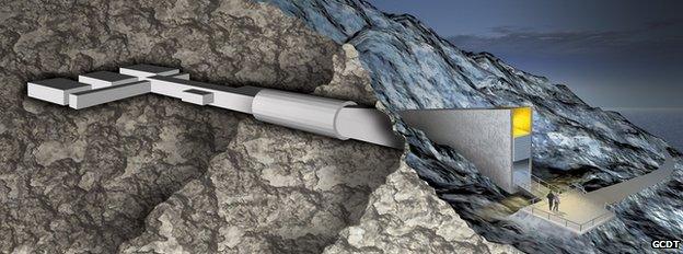 Graphic showing a cross-section of the vault (Image: GCDT)