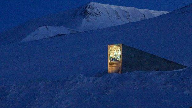 Seed vault entrance (Image: Global Crop Diversity Trust)