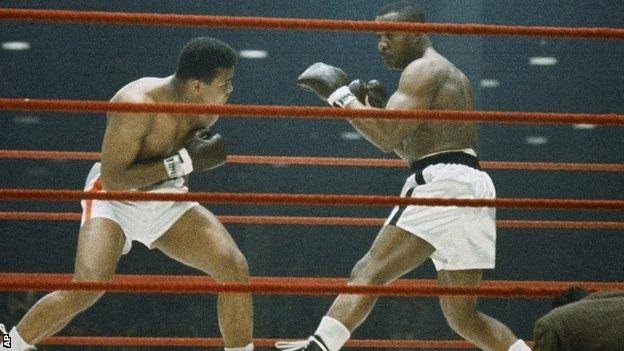 Muhammad Ali and Sonny Liston