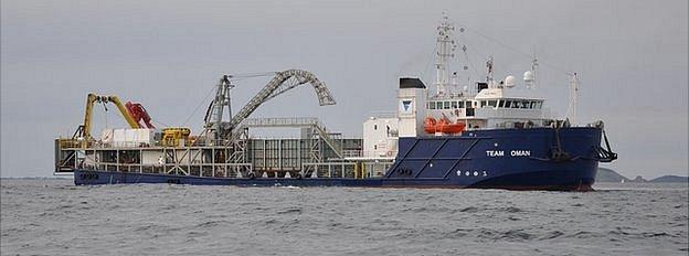 Team Oman vessel that repaired undersea cable off Guernsey