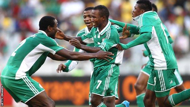 Nigeria players celebrating