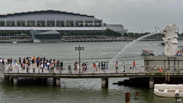 File photo: Merlion landmark in Singapore