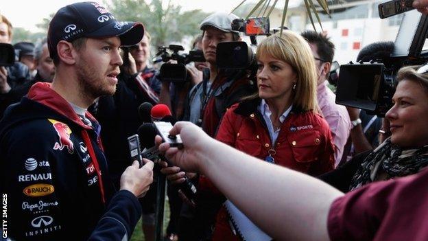 Sebastian Vettel of Infiniti Red Bull Racing