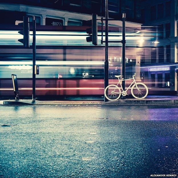 White bicycle