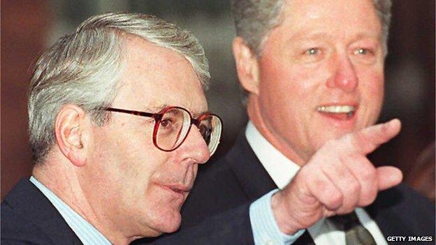 John Major and Bill Clinton