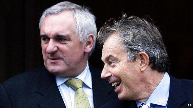 Bertie Ahern and Tony Blair