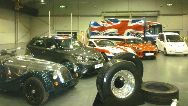 Morgan, MG, Aston Martin, Jaguar, Microcab, and tyres from Goodyear and Michelin