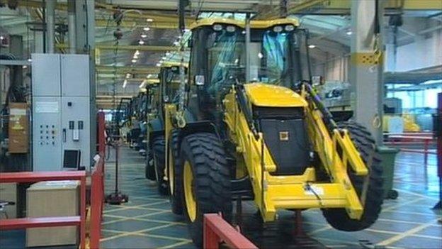 JCB production line