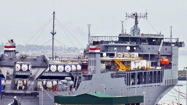 MV Cape Ray at port in Spain