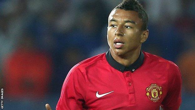 Manchester United striker Jesse Lingard