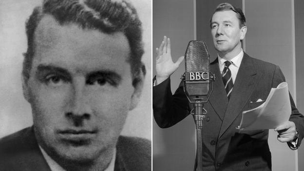 Guy Burgess (AP), left, and Michael Redgrave (BBC)