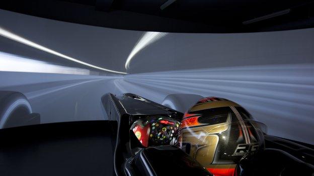 Driver in simulator