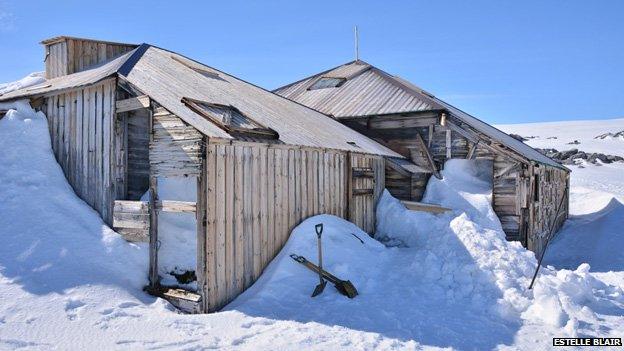 The huts at Cape Denison today