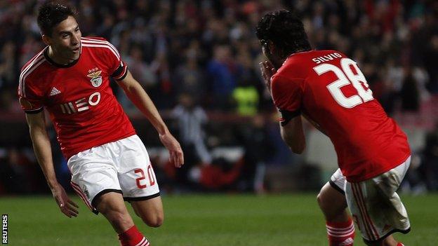 Gaitan of Benfica v PAOK