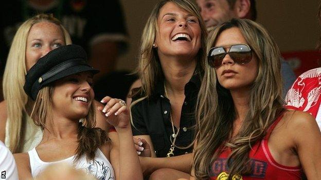 Cheryl Tweedy, Coleen Rooney and Victoria Beckham at World Cup 2006