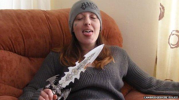 Joanne Dennehy with knife