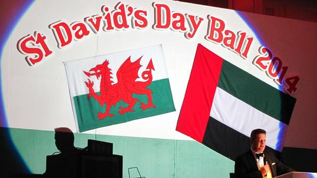 Natural Resources and Food Minister Alun Davies addressed the Dubai Welsh Society St David's Day dinner