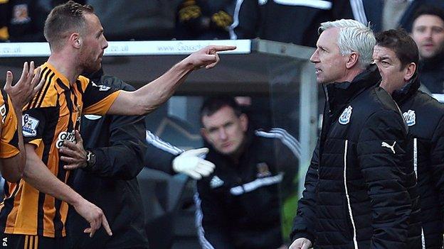 David Meyler and Alan Pardew