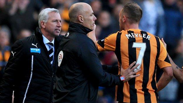 Alan Pardew and David Meyler