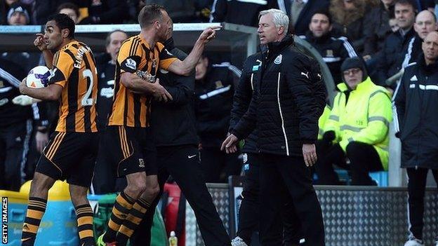 David Meyler and Alan Pardew