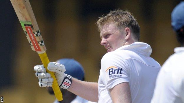 Sam Robson England Lions century