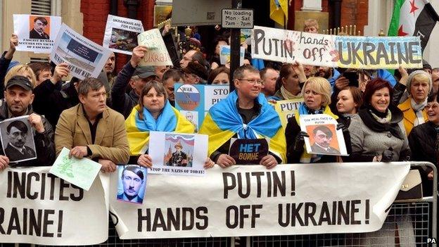 Anti-Russia protest in London