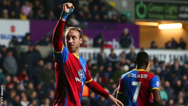 Glenn Murray celebrates scoring for Crystal Palace