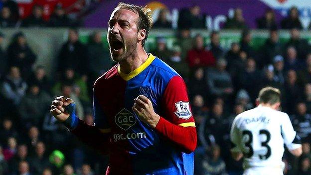 Glenn Murray celebrates scoring for Crystal Palace