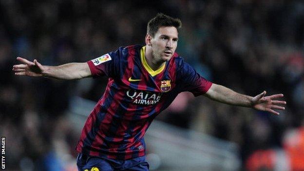 Barcelona's Lionel Messi