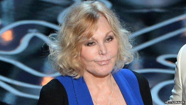 Kim Novak presented the award for best animated feature at the Oscars on 3 March.