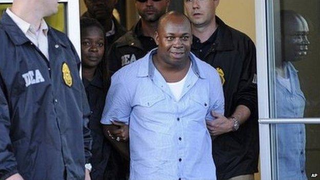 Christopher "Dudus" Coke arrives at Westchester Airport near New York 24.6.10