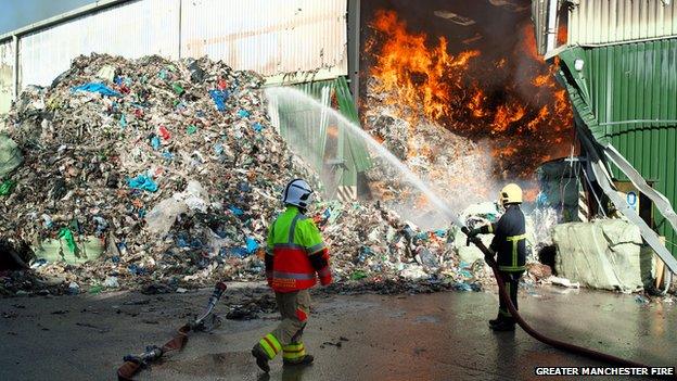 Salford recycling fire