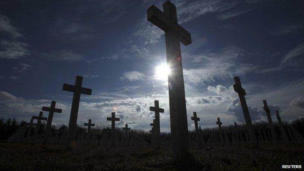 Memorial cemetery in Vukovar, Croatia