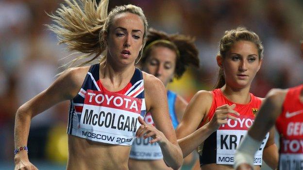 Eilish McColgan in action for GB & NI