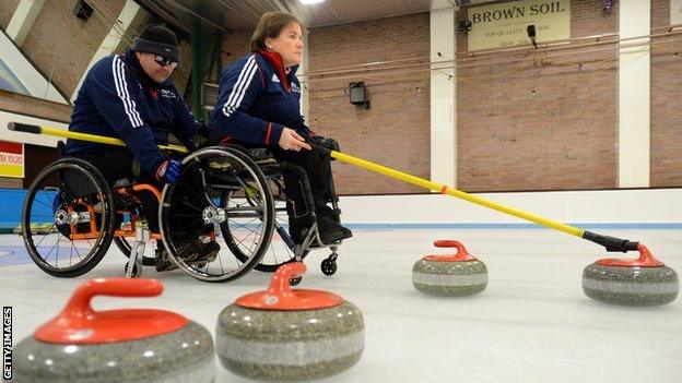 GB wheelchair curlers Gregory Ewan and Aileen Neilson