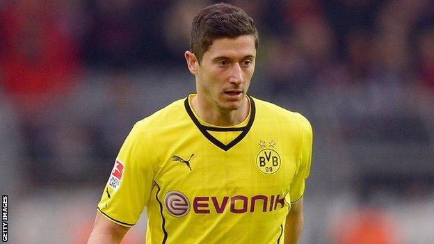 Borussia Dortmund striker Robert Lewandowski