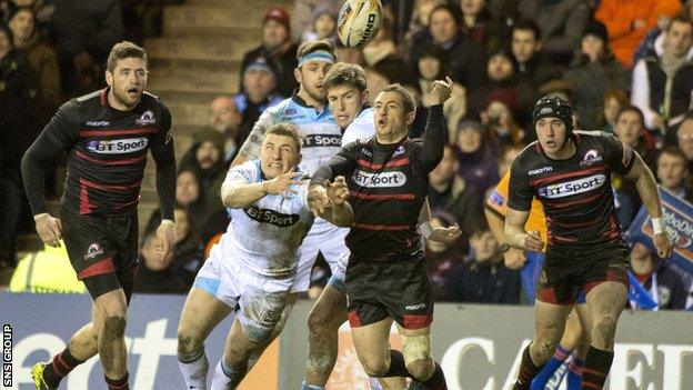 Glasgow beat Edinburgh 20-16 on Boxing Day