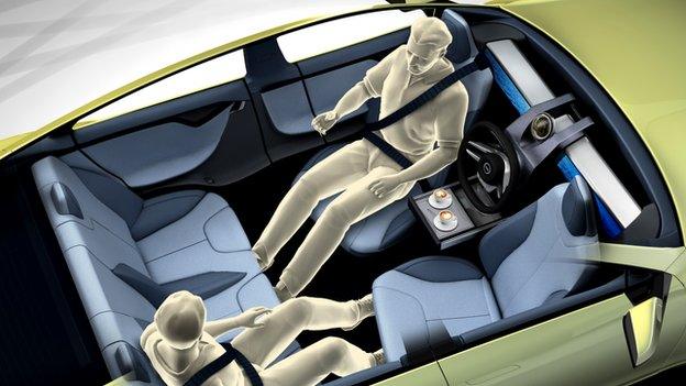 illustration of Rinspeed XchangE concept car