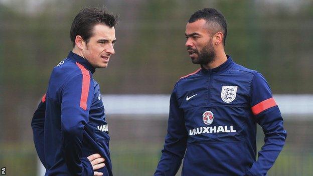 Leighton Baines is to be rested when England play Denmark on Wednesday.