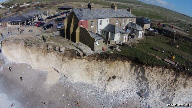 Cliff erosion at Birling Gap