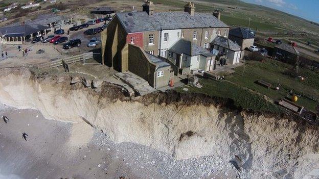 Cliff erosion at Birling Gap