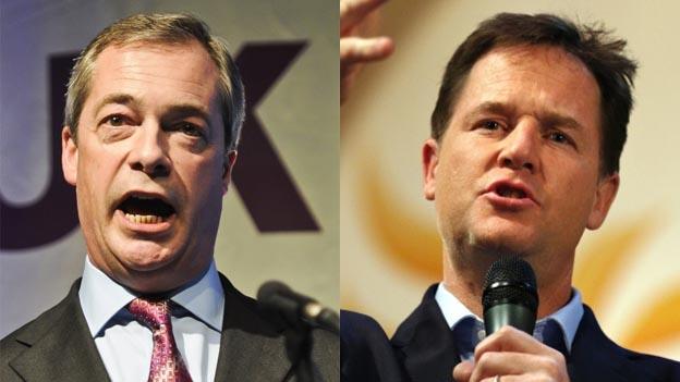 Nigel Farage and Nick Clegg